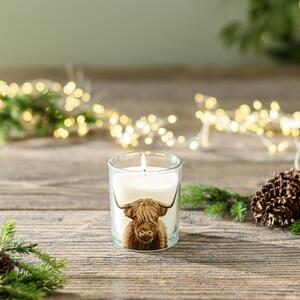 Highland Cow Linen Candle