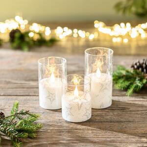 Set of 3 Starlight Star LED Candles