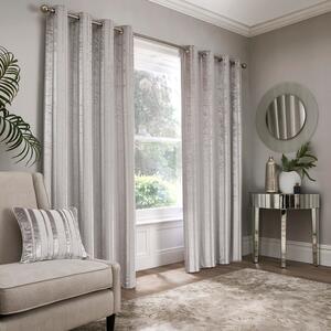 Appletree Boutique Conrad Ready Made Eyelet Curtains Silver
