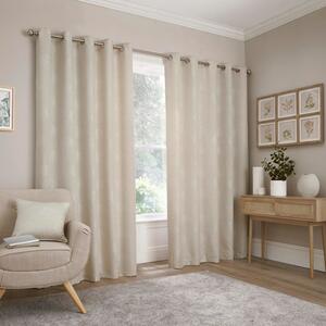 Harvest Ready Made Eyelet Curtains Natural