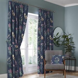 Caberne Ready Made Curtains Navy