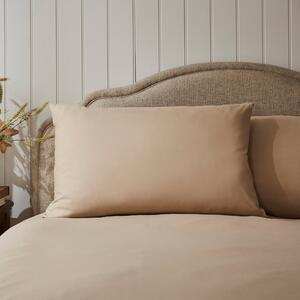 Super Soft Microfibre Plain Standard Pillowcase Pair Pebble