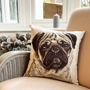 Daro Pug Square Cushion