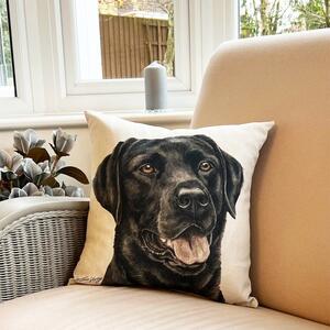 Daro Black Labrador Square Cushion