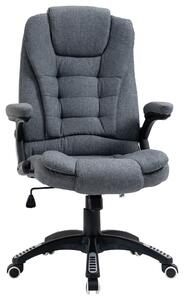 Vinsetto Ergonomic Swivel Desk Chair with Armrests, Adjustable Height, Reclining and Tilt Function, Dark Grey