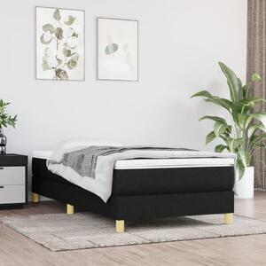 Box Spring Bed Frame Black 90x190 cm Single Fabric