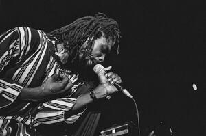 Photography Reggae musician Peter Tosh in concert, Rome, 1980