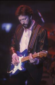 Photography British guitarist, singer and songwriter Eric Clapton, Rome, Palaeur, 1987