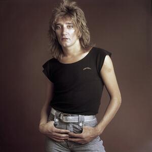 Photography Portrait de Rod Stewart chanteur anglais au milieu des annees 1970