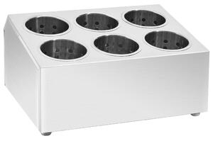 Cutlery Holder 6 Grids Square Stainless Steel