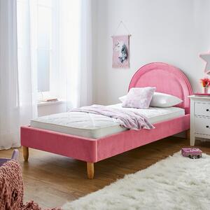 Kids Velvet Nyla Bed, Pink Pink