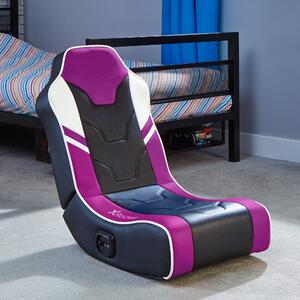 X Rocker Shadow 2.0 Stereo Audio Floor Rocker Gaming Chair Purple