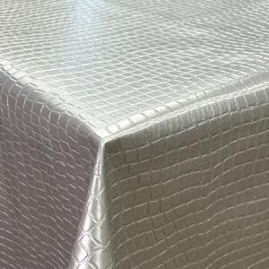 Embossed PVC Fabric Silver