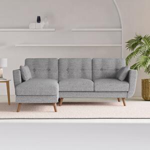 Bobby Linen Corner Sofa Bed Grey
