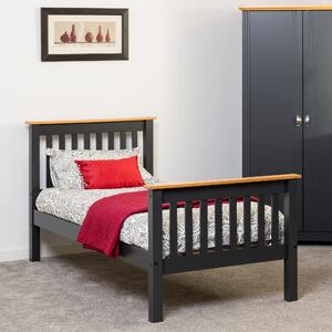 Monaco High Foot End Bed Charcoal (Grey)