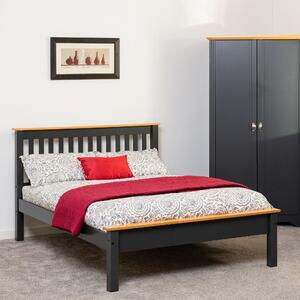 Monaco Low Foot End Bed Frame Charcoal (Grey)