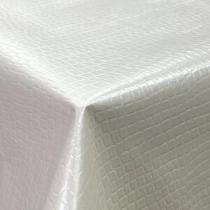 Embossed PVC Fabric White