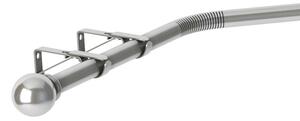 3 Sided Eyelet Bay Pole 400cm Satin Silver