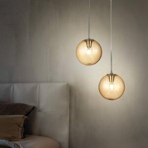 Sil-Lux Bubble C pendant light, 1-bulb, nickel/amber