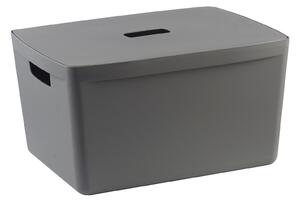 Inabox Home Storage Box & Lid - 28L - Grey