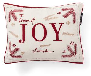 Lexington Joy organic cotton velvet cushion 30x40 cm White-Red