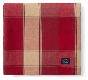 Lexington Checked linen-cotton tablecloth 150x350 cm Red-beige