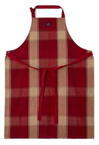 Lexington Checked linen-cotton apron 80x105 cm Red-beige