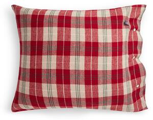 Lexington Checked cotton flannel pillowcase 50x60 cm. Red-beige-green-white