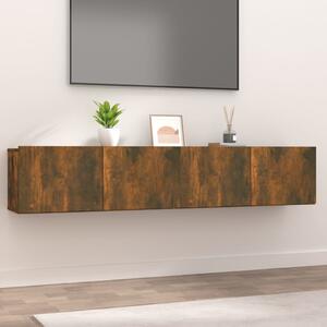 TV Cabinets 2 pcs Smoked Oak 80x30x30 cm Engineered Wood