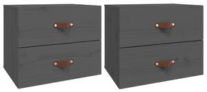 Wall-mounted Bedside Cabinets 2 pcs Grey 50x36x40 cm