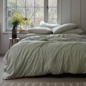 Piglet Pear Small Gingham Cotton Duvet Cover Size Super King
