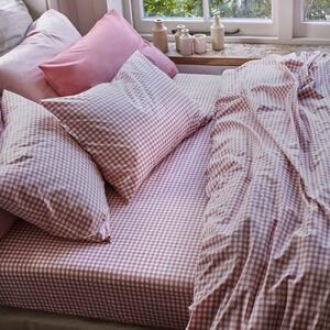 Piglet Red Dune Small Gingham Cotton Pillowcase (Pair) Size Super King