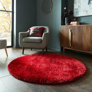 Indulgence Round Shaggy Rug Indulgence Ruby Red