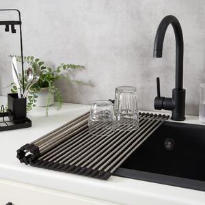 Over the Sink Rolling Drainer Black