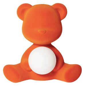 TEDDY GIRL LAMP VELVET FINISH WITH RECHARGEABLE LED - Orange