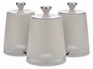 Tower Cavaletto Set Of 3 Canisters Latte