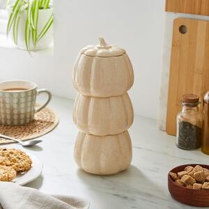 Set of 3 Pumpkin Tea, Coffee & Sugar Canisters