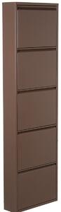 Shoe Rack Alexandra House Living Brown 50 x 170 x 15 cm 5 drawers