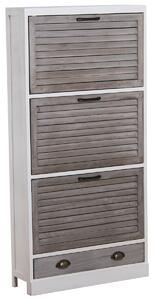 Shoe Rack Alexandra House Living White Grey 65 x 132 x 20 cm 3 drawers