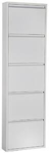 Shoe Rack Alexandra House Living White 50 x 170 x 15 cm 5 drawers