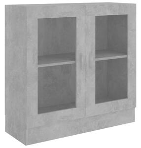 Vitrine Cabinet Concrete Grey 82.5x30.5x80 cm Engineered Wood