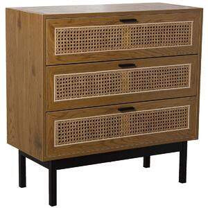 Chest of drawers Alexandra House Living Brown Black 80 x 80 x 35 cm