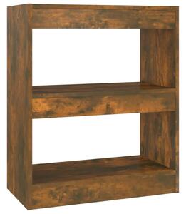 Book Cabinet/Room Divider Smoked Oak 60x30x72 cm