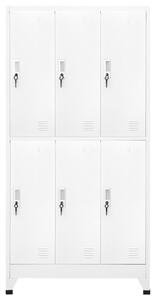Locker Cabinet with 6 Compartments Steel 90x45x180 cm Grey