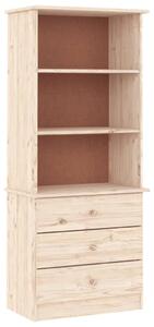 Bookcase with Drawers ALTA 60x35x142 cm Solid Wood Pine