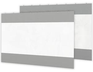 Outsunny 3x2m Pergola Side Panels with Large Window, 2 Pack Gazebo Side Curtains Replacement, Grey