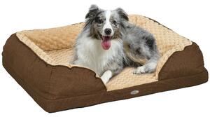 PawHut Calming Dog Bed Pet Mattress w/ Removable Cover, Anti-Slip Bottom, for Medium Dogs, 90L x 69W x 21Hcm - Brown