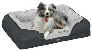 PawHut Calming Dog Bed Pet Mattress w/ Removable Cover, Anti-Slip Bottom, for Medium Dogs, 90L x 69W x 21Hcm - Charcoal Grey
