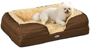 PawHut Calming Dog Bed Pet Mattress w/ Removable Cover, Anti-Slip Bottom, for Small Dogs, 70L x 50W x 18Hcm - Brown