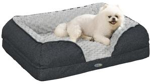 PawHut Calming Dog Bed Pet Mattress w/ Removable Cover, Anti-Slip Bottom, for Small Dogs, 70L x 50W x 18Hcm - Charcoal Grey